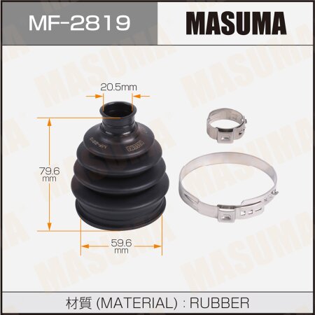 CV Joint boot Masuma (rubber), MF-2819