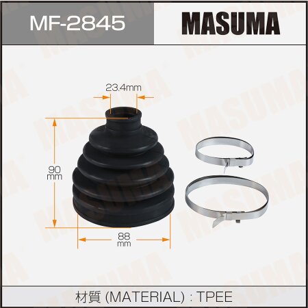CV Joint boot Masuma (rubber), MF-2845