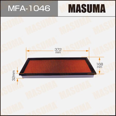 Pre-Oiled Air Filters Masuma, MFA-1046