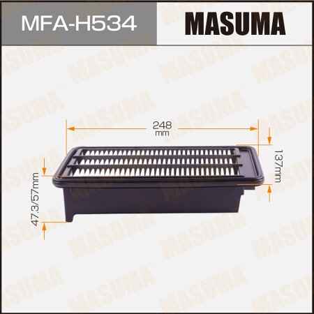 Pre-Oiled Air Filters Masuma, MFA-H534