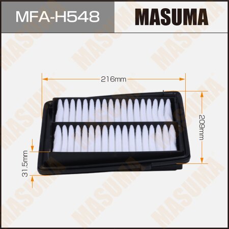 Pre-Oiled Air Filters Masuma, MFA-H548