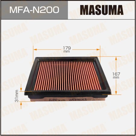 Pre-Oiled Air Filters Masuma, MFA-N200