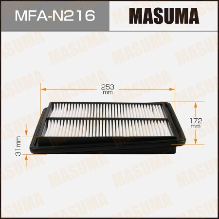 Pre-Oiled Air Filters Masuma, MFA-N216
