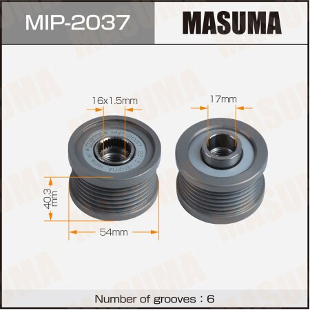 Generator overrunning clutch Masuma, MIP-2037