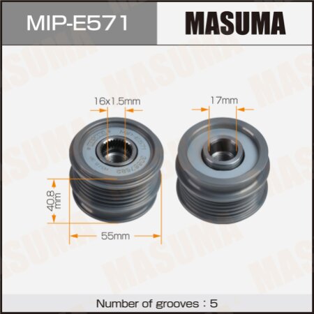 Generator overrunning clutch Masuma, MIP-E571