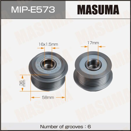 Drive belt tensioner pulley Masuma, MIP-E573