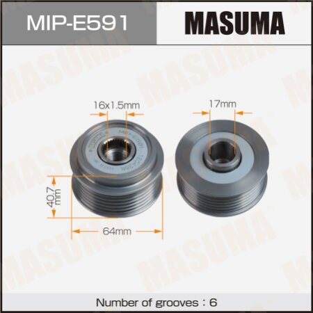 Generator overrunning clutch Masuma, MIP-E591