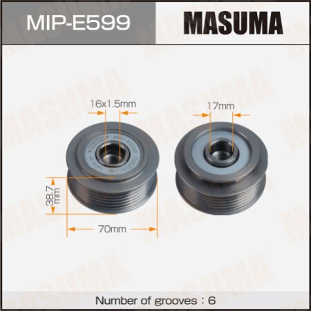 Generator overrunning clutch Masuma, MIP-E599