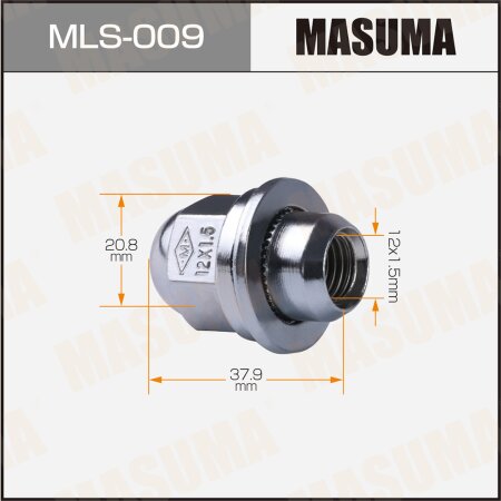 Wheel nut Masuma M12x1.5(R) size 21, MLS-009