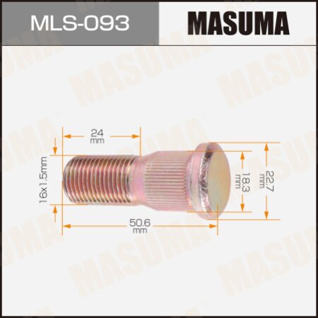 Wheel stud Masuma M16x1.5(R), MLS-093