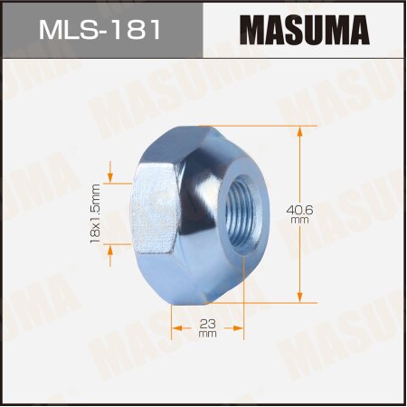 Wheel nut Masuma M 18x1.5(R) size 41 open-end, MLS-181