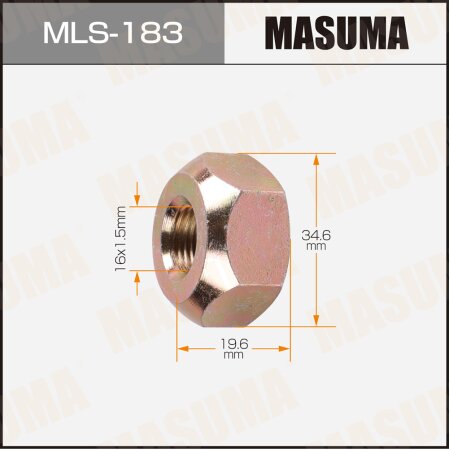 Wheel nut Masuma M 16x1.5(R) size 35 open-end, MLS-183