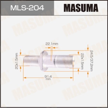 Wheel stud Masuma M22x1.5(R), M20x1.5(L), MLS-204