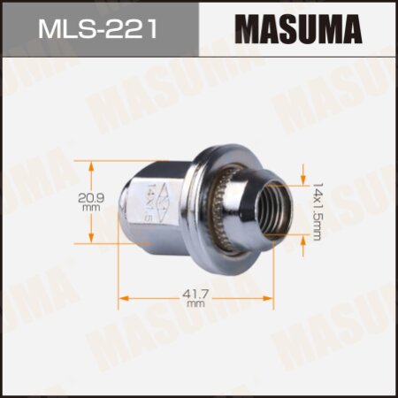Wheel nut Masuma M14x1.5(R) size 21, MLS-221