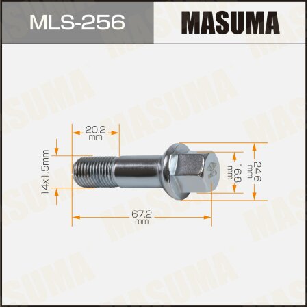 Wheel bolt Masuma M14x1.5(R), MLS-256