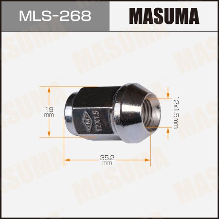 Wheel nut Masuma M 12×1,5(R), MLS-268