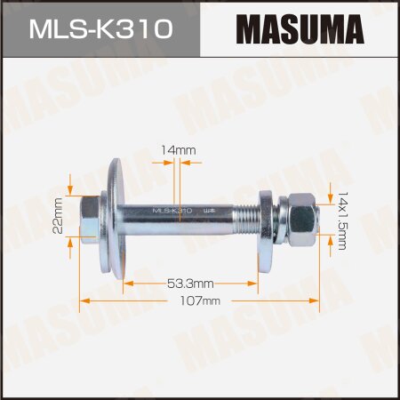 Camber adjustment bolt Masuma, MLS-K310