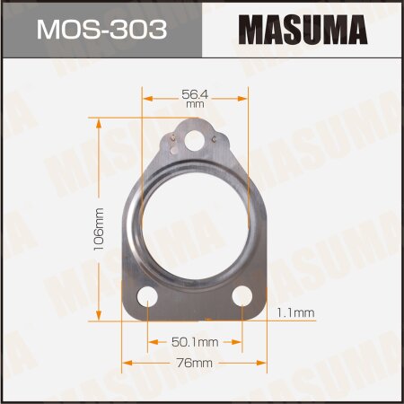 Exhaust pipe gasket Masuma 56.2x105.9x1.1, MOS-303