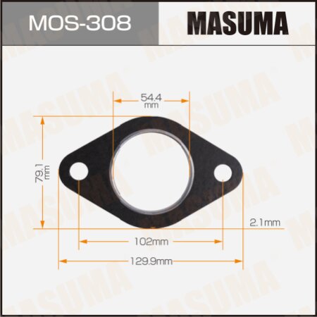 Exhaust pipe gasket Masuma 54.4x129.9x2.1, MOS-308