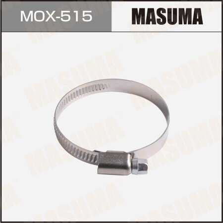 Worm gear clamp Masuma, 44-56mm / H-9mm(stainless steel), MOX-515