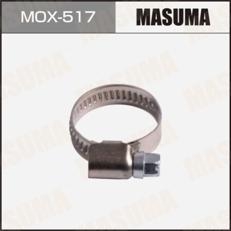 Worm gear clamp Masuma, 16-25mm / H-9mm(stainless steel), MOX-517