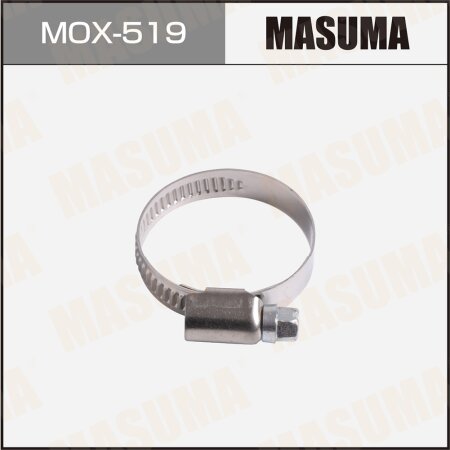 Worm gear clamp Masuma, 20-35mm / H-9mm(stainless steel), MOX-519