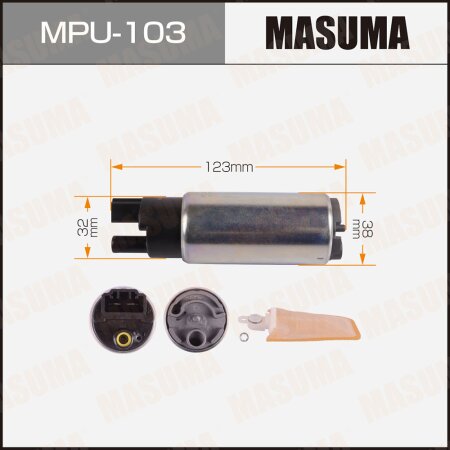 Fuel pump Masuma (mesh included MPU-002), carbon commutator, MPU-103