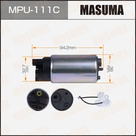 Fuel pump Masuma (mesh included MPU-053), carbon commutator, MPU-111C