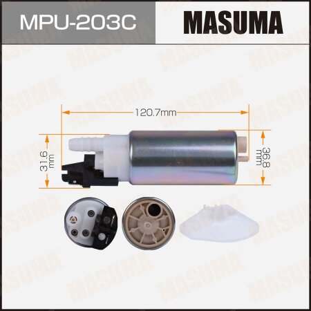 Fuel pump Masuma (with filter MPU-025), carbon commutator, MPU-203C