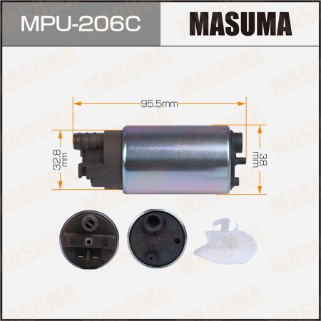Fuel pump Masuma (mesh included MPU-030), carbon commutator, MPU-206C