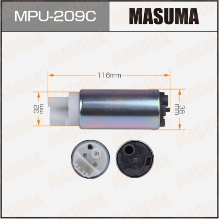 Fuel pump Masuma, carbon commutator, MPU-209C