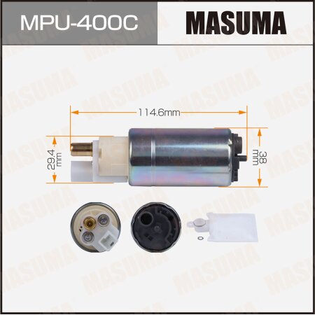 Fuel pump Masuma (mesh included MPU-040), carbon commutator, MPU-400C