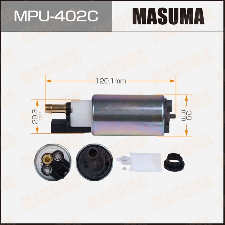 Fuel pump Masuma (mesh included MPU-040), carbon commutator, MPU-402C