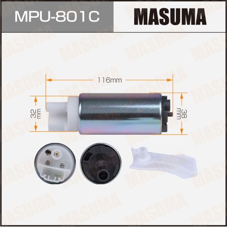 Fuel pump Masuma (mesh included MPU-001), carbon commutator, MPU-801C