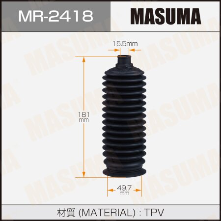 Steering gear boot Masuma (plastic), MR-2418