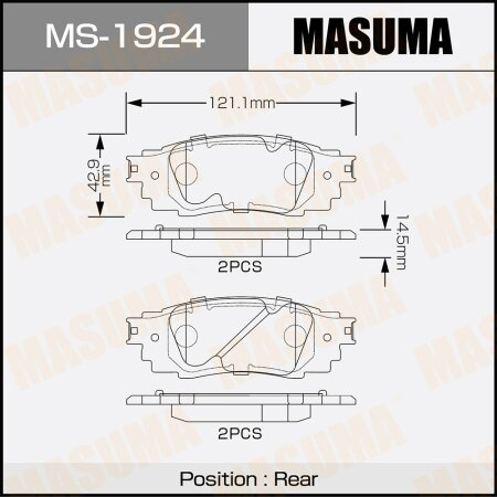 Brake pads Masuma, MS-1924