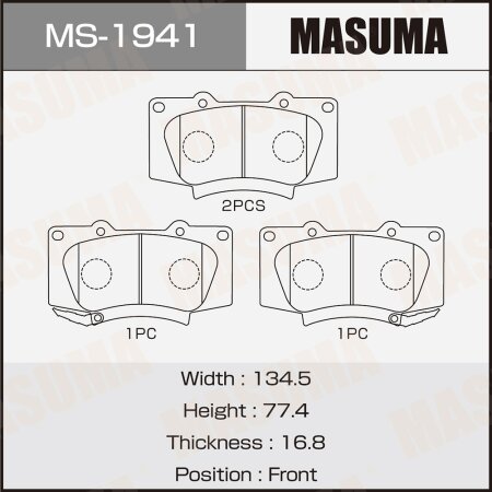 Brake pads Masuma, MS-1941