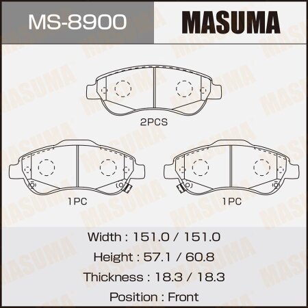 Brake pads Masuma, MS-8900