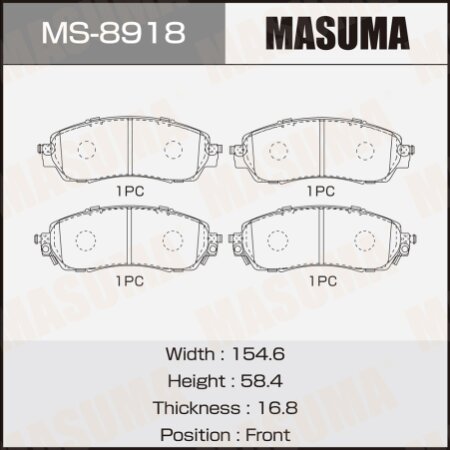 Brake pads Masuma, MS-8918