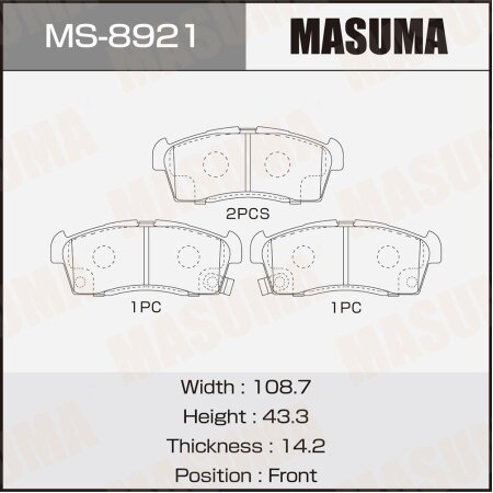 Brake pads Masuma, MS-8921