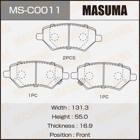 Brake pads Masuma, MS-C0011
