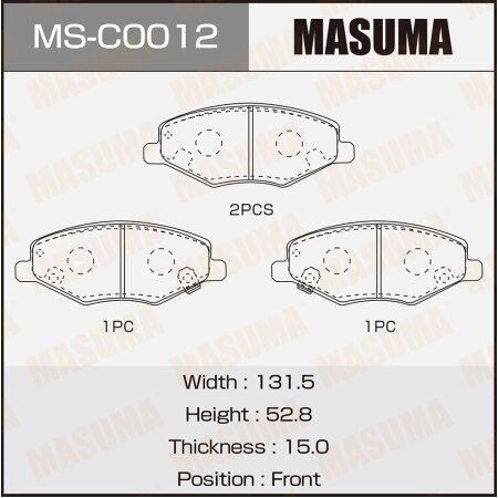 Brake pads Masuma, MS-C0012