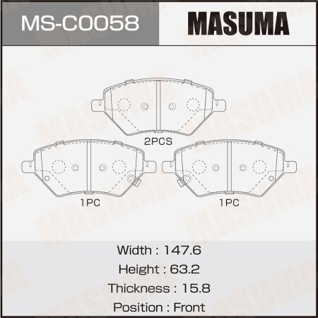 Brake pads Masuma, MS-C0058