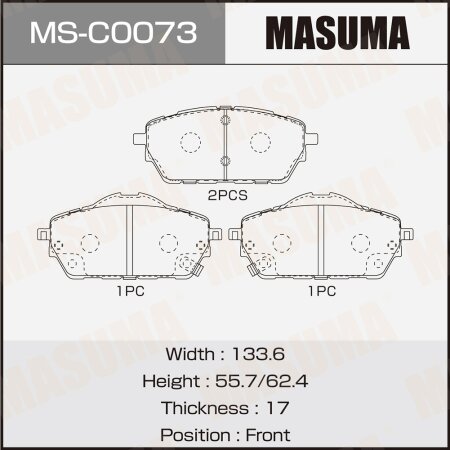 Brake pads Masuma, MS-C0073