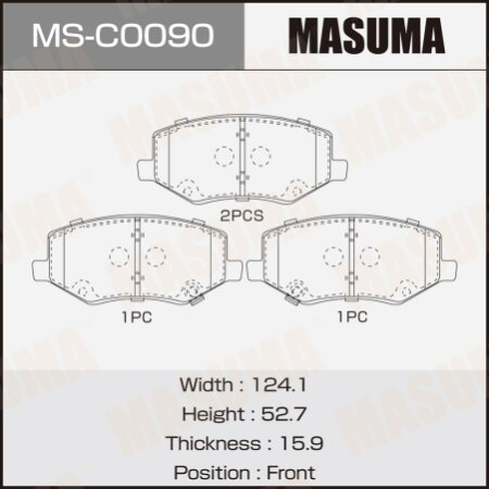 Brake pads Masuma, MS-C0090