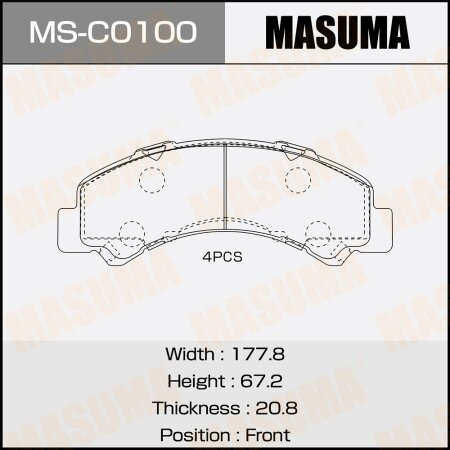 Brake pads Masuma, MS-C0100