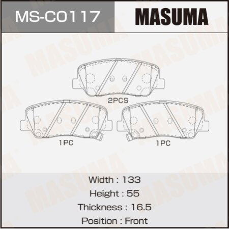 Brake pads Masuma, MS-C0117