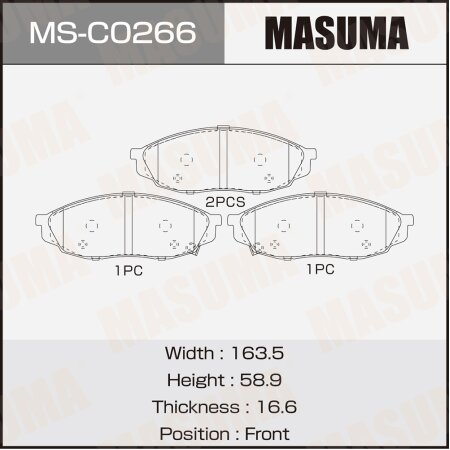 Brake pads Masuma, MS-C0266
