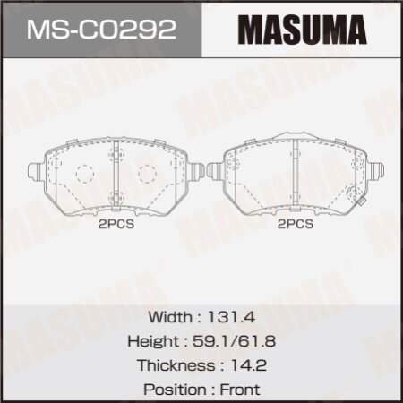 Brake pads Masuma, MS-C0292