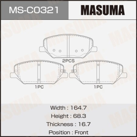 Brake pads Masuma, MS-C0321